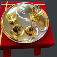 Decorative Pooja Thali ( Brass)